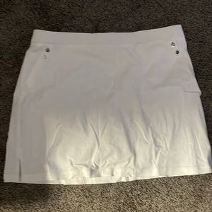 New skirt has short lining underneath  dri fit comfort and very flexible